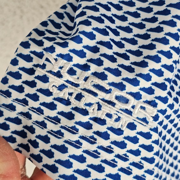 Rhoback Polo Shirt Mens 2XL Geometric Short Sleeve Golf Performance - Picture 6 of 13